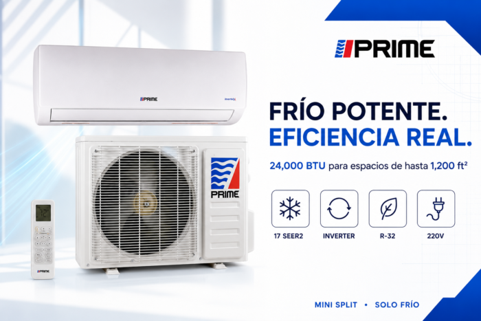 Mini Split PRIME 24000 BTU COLD ONLY 17 SEER R-32 220V - Image 2