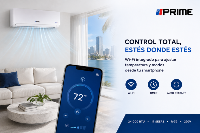 Mini Split PRIME 24000 BTU COLD ONLY 17 SEER R-32 220V - Image 3