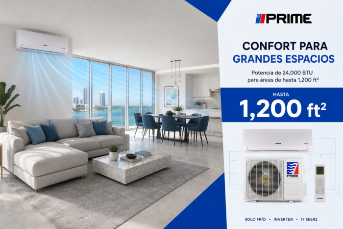 Mini Split PRIME 24000 BTU COLD ONLY 17 SEER R-32 220V - Image 4