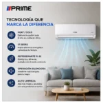 Mini Split PRIME 12000 BTU HEAT/COLD 17 SEER2 R-32 220V - Image 4