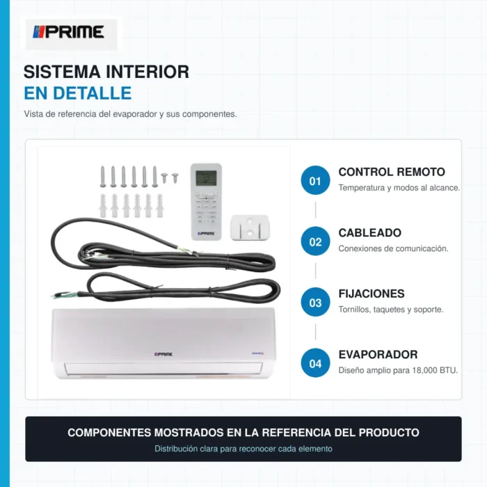 Mini Split PRIME 18000 BTU COLD ONLY 17 SEER R-32 220V - Image 4