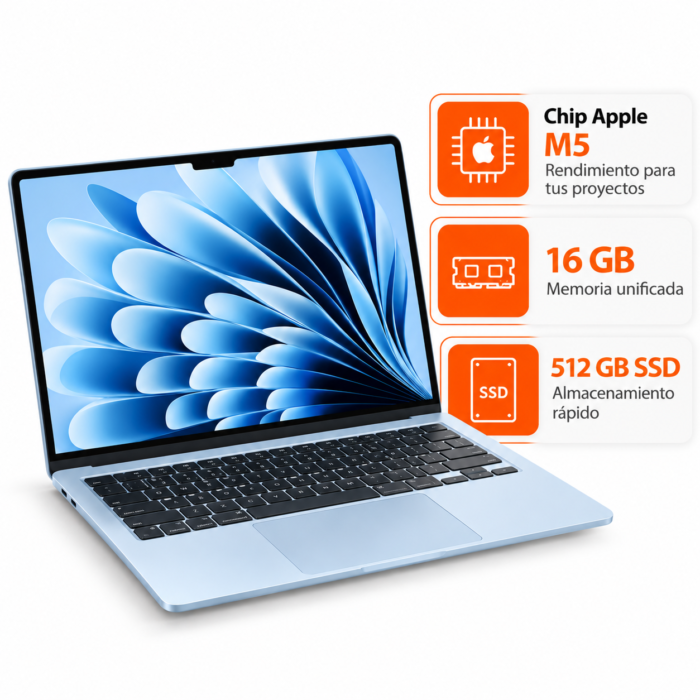 Apple MacBook Air 13 pulgadas azul cielo, 16 GB, 512 GB SSD - Image 4
