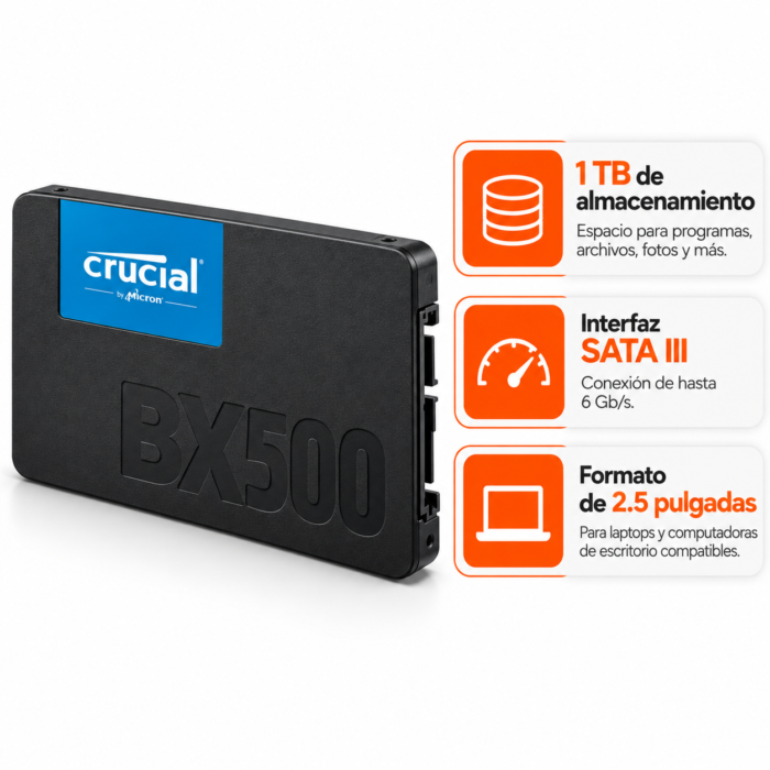 Crucial BX500 SSD SATA 2,5 pulgadas 1 TB - Image 4